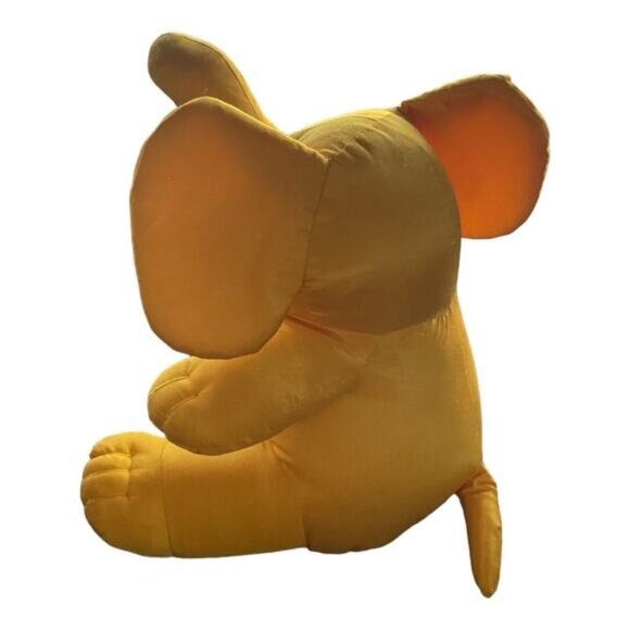 Yellow Elephant Nylon Parachute Hard Stuffed Animal Plush 9" - Picture 4 of 5